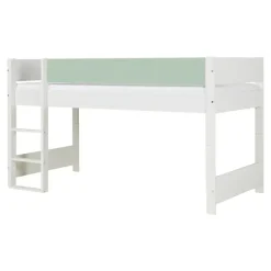 Argos Halvhøjseng med sengehest i Light Green Børn Børnemøbler|Juniorsenge