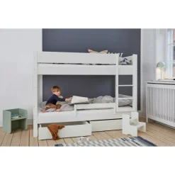 Online Arkas Køjeseng med sengehest i Light Green Børn Børnemøbler|Juniorsenge