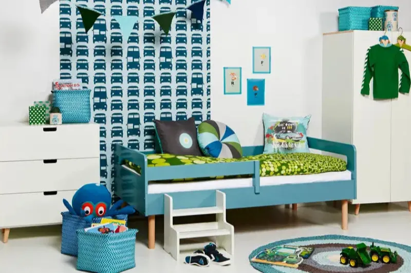 Online Athene Retroseng Petrol Børn Børnemøbler|Juniorsenge