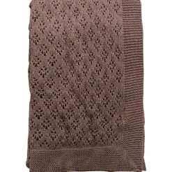 Hot Baby plaid - bomuld strikket Imp. 81A - mauve Børn Tæpper &Amp; Svøb|Tekstiler
