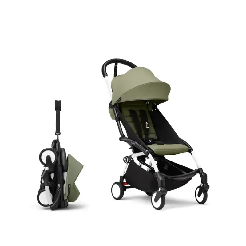 Outlet Yoyo3 - Olive/Hvid Klapvogne