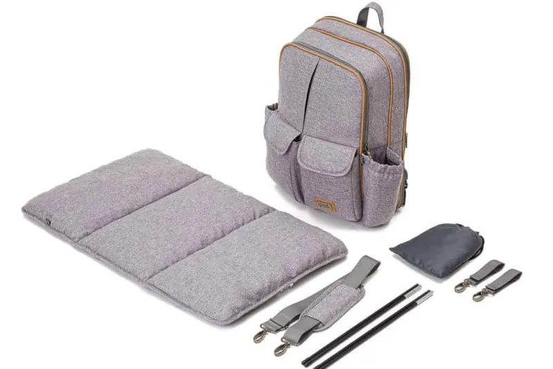 Discount RucPOD® Pusletaske og rejseseng - Windsor Grey Børn Pusletasker|Rejsesenge