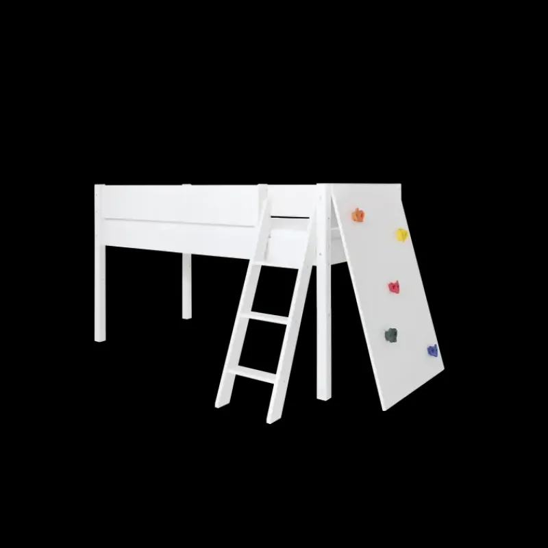 Hot Borr Halvhøjseng med klatrevæg Børn Børnemøbler|Juniorsenge