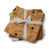 Outlet Burp cloth 3 - pack - GOTS - Deer friends Mustard Stofbleer