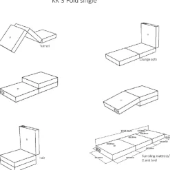 Online 3 Fold Single - Flere Farver Børn Børnemøbler