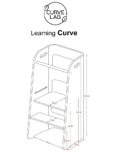 Outlet Læringstårn - Birketræsfinér med en overflade afslutning i egetræ Børn Børnemøbler