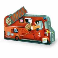 Clearance Silhuet Puslespil - Brandbil 16 Brikker Spil &Amp; Puslespil|Biler