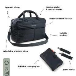 Online Quiltet pusletaske Sort Pusletasker