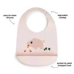 New Silikone hagesmæk Pigee Pudder Hagesmække|Hagesmække