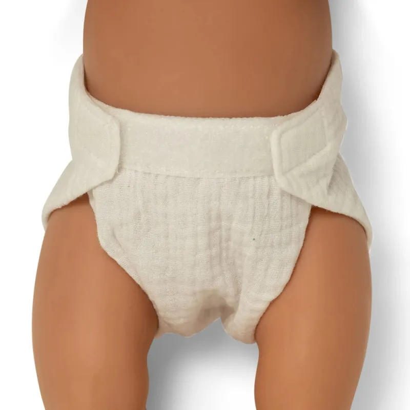 New Dukkebleer i stof 3 stk - Hvide Dukker