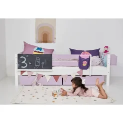 Online Enkeltseng Mimer med åben senghest og skuffer i Dusty Rose Børn Børnemøbler|Juniorsenge