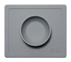 dækkeserviet og skål i ét - Happy Bowl - Grå Dækkeservietter|Service