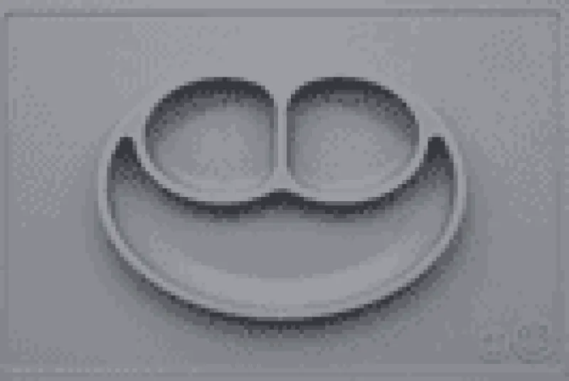 Clearance dækkeserviet og skål i ét - Happy Mat - Grå Dækkeservietter|Service