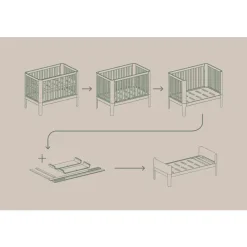 Sale Nova Forlængersæt til junior seng 150x70cm Cream white Børn Juniorsenge