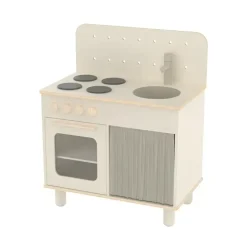 Best PLAY Legekøkken - H75 cm - Cream Trælegetøj