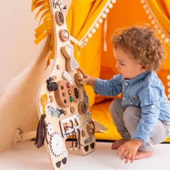 Hot Aktivitetstavle Giraf til gulv Trælegetøj|Kreativitet