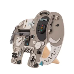 Outlet Aktivitetstavle Elefant til væg Trælegetøj|Aktivitetslegetøj