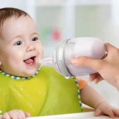 New Silicone Feeding Spoon Bottle 160ml - Grey Sutteflasker &Amp; Tilbehør|Sutteflasker &Amp; Tilbehør