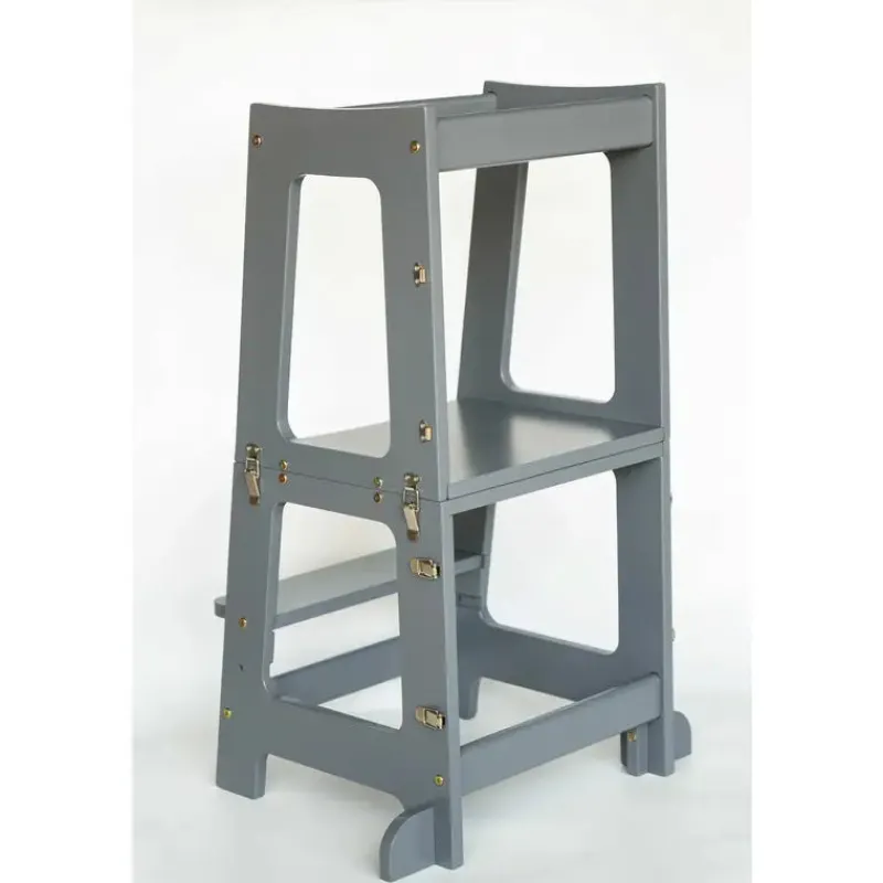 Outlet 3 - i - 1 Maya Læringstårn Grå Børn Børnemøbler