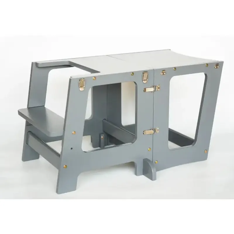 Outlet 3 - i - 1 Maya Læringstårn Grå Børn Børnemøbler