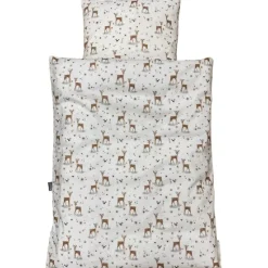 Outlet Junior sengelinned - dess. 1253 koral farvet bambi og blomster Børn Sengetøj