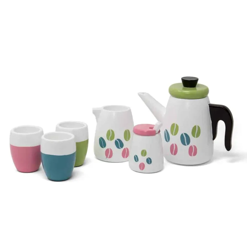 Clearance Kaffestel - Retro Trælegetøj|Træmad