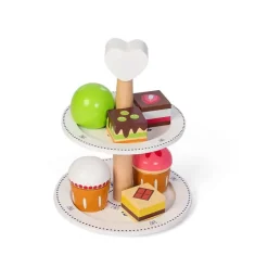 Kageopsats - Royal med 6 kager Trælegetøj|Træmad