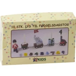 Clearance fødselsdagslys til tog 10 lys i en æske Børn Interiør|Interiør