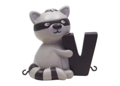 Hot V bogstav med vaskebjørn til navnetog Bogstaver