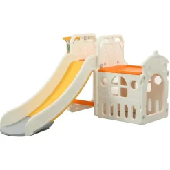 aktivitets rutsjebane med basket og en hule Udeleg