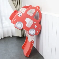 Clearance bil Pink med rutsjebane og basket Udeleg