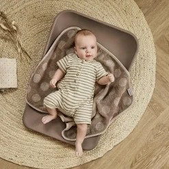 Outlet Topper til puslepude - Dots - Mocca Børn Puslehynder|Tekstiler