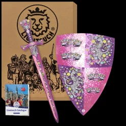 Best Crystal Princess gavesæt med sværd og skjold Udklædning|Spil &Amp; Puslespil