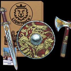 New Viking gavesæt med sværd / økse og skjold Udklædning