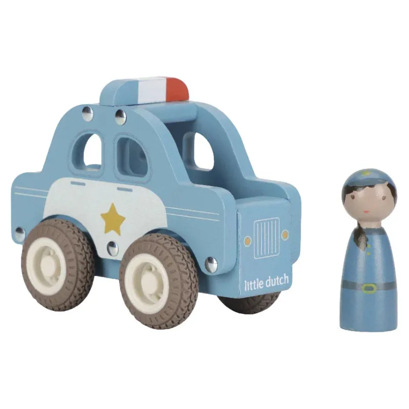 Best Træfigur - Politibil Trælegetøj