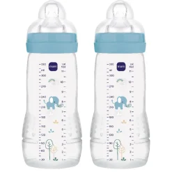 Easy Active Baby Bottle 330ml 2p Blue Sutteflasker &Amp; Tilbehør|Sutteflasker &Amp; Tilbehør