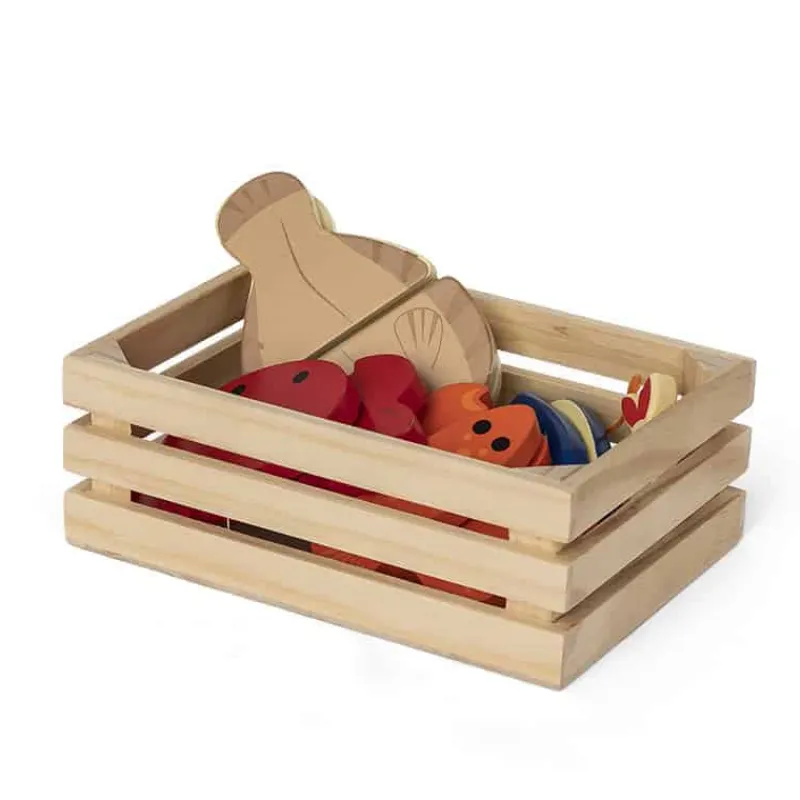 Best ALT GODT FRA HAVET - KURV Trælegetøj|Træmad