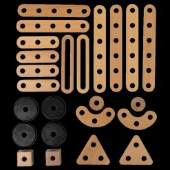 ® BYGGEDELE - 24 DELE - TRÆ Trælegetøj