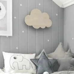 Outlet sky lampe - valnød Børn Lys &Amp; Lamper|Lys &Amp; Lamper