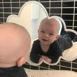 sky spejl - hvid Børn Spejle|Spejle