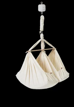 Online Basic tvillinge slyngevugge økologisk bomuld - beige Børn Slyngevugger|Slyngevugger