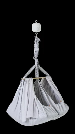 Online Premium tvillinge slyngevugge økologisk bomuld - grå Børn Slyngevugger|Slyngevugger