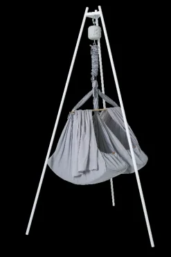 Online Premium tvillinge slyngevugge økologisk bomuld - grå Børn Slyngevugger|Slyngevugger