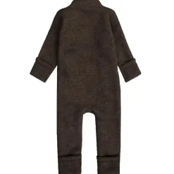 Clearance Ulddragt - Dark Brown Melange - Str. 56-98 Uld|Uld