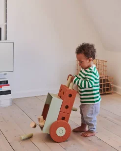 Best 3-in-1 Gåvogn Burnt Orange / Dusty Green Aktivitetslegetøj