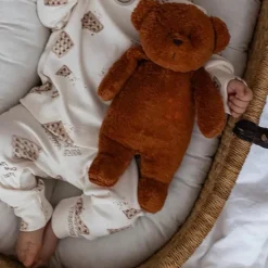 New økologisk brummende bjørn m. Lampe - caramel natur Børn Bamser|Lys &Amp; Lamper