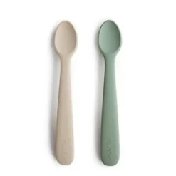 Silikone Babyskeer 2 - Pak Cambridge Blue/Shifting Sand Bestik