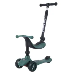 Best Kick'n'Ride 3i1 - Mørkegrøn Løbehjul|Løbecykler