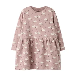 Clearance Langærmet kjole med svane print, str. 92-116 Tøj