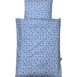 NM Baby sengesæt - lyseblå m/ blå traktorer Børn Sengetøj